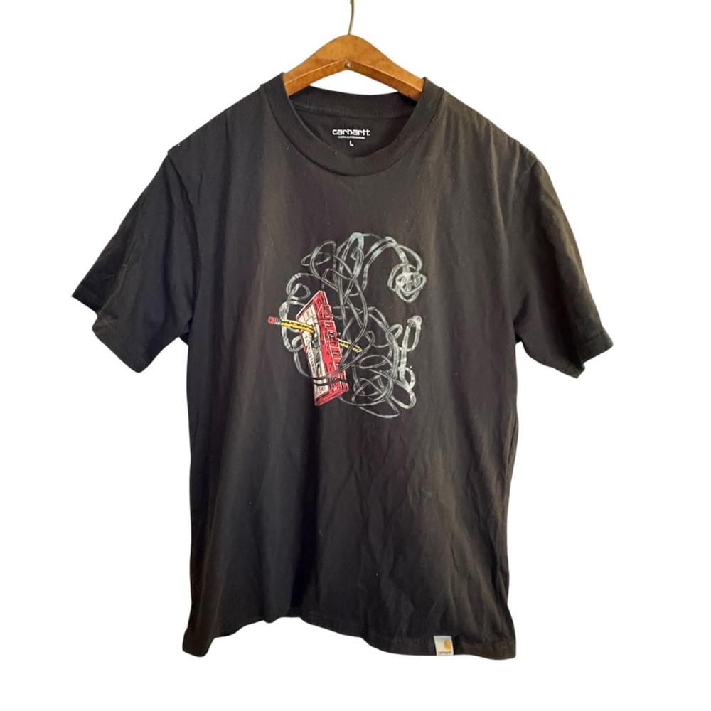 Carhartt Black Short Sleeve Tee with Red Cassette Graphic